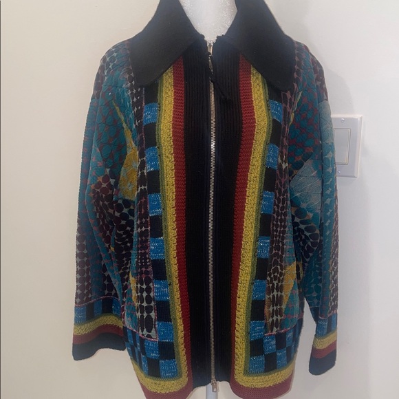 Jean Paul Gaultier Sweaters - Jean Paul Gaultier Multicolor Patterned Cardigan vintage